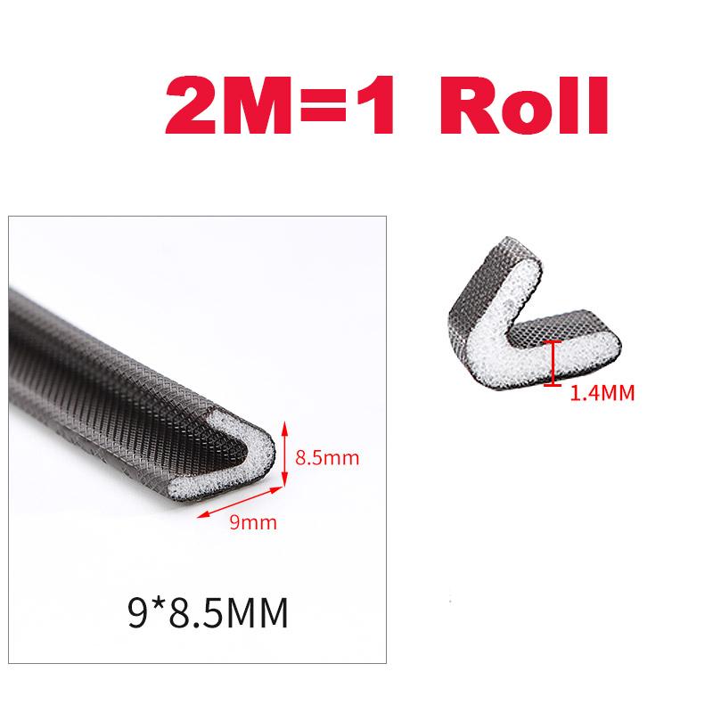 2M14M V Shape Adhesive Weather Stripping Door Frame Seal PU Foam Window Insulation Anti Collision Soundproof Tool Brown