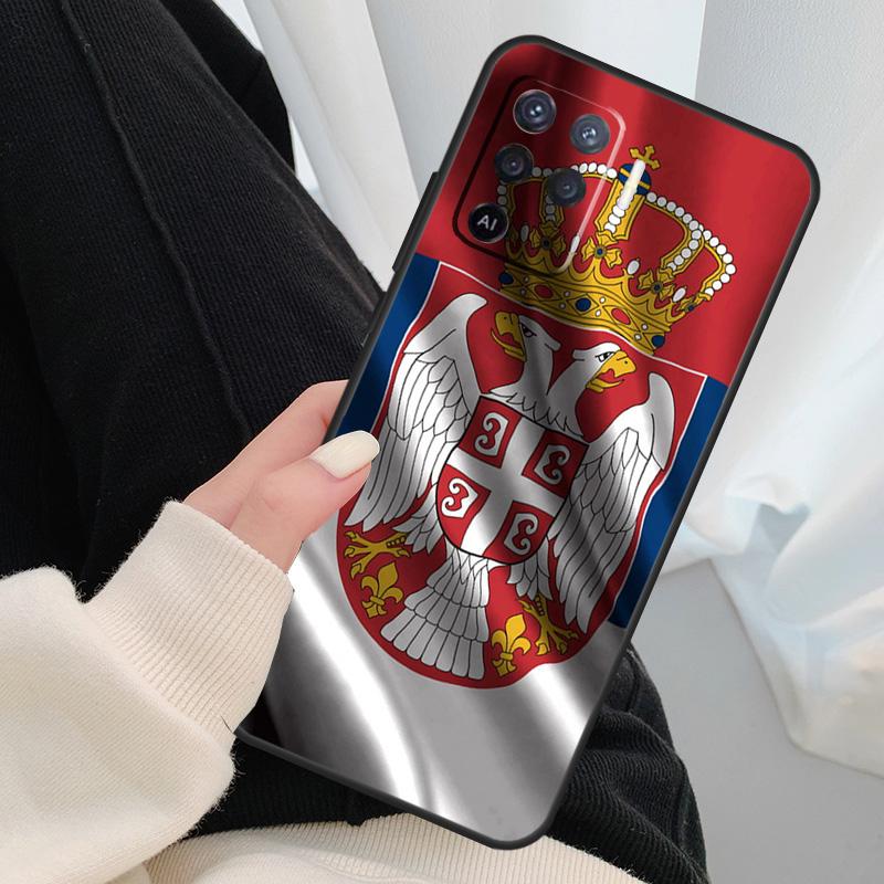 Flag of Serbia Serbian Case For Oppo A18 A38 A58 A78 A98 A80 A60 A40 A96 A76 A16 A94 A74 A54 A15 A17 A57 A77 A5 Pro