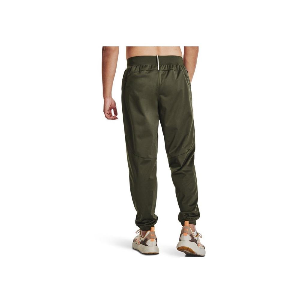 Under Armour Unstoppable Solid Color Elastic Waist Training Tapered Knit Pants Men Pants Green 1379803-390