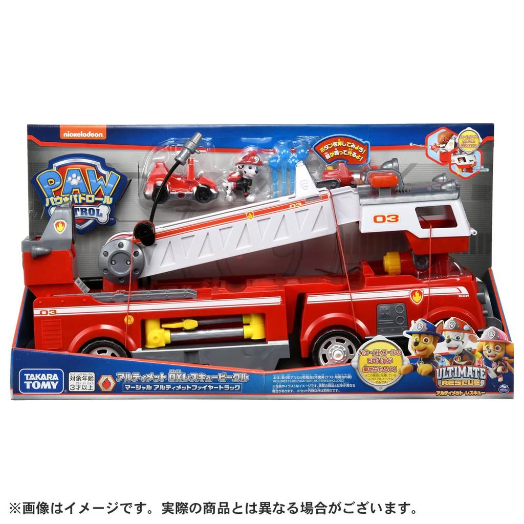 TAKARA TOMY Unisex Paw Patrol Ultimate DX Rescue Vehicle Marshall Ultimate Fire Truck