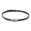 Minimal Black Belt Buckle PU Choker, Korean Versatile Short Neck Collar for Women