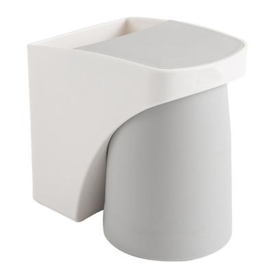 1 set portaspazzolino da parete, portaoggetti magnetico in plastica salvaspazio per collutorio, accessori per il bagno