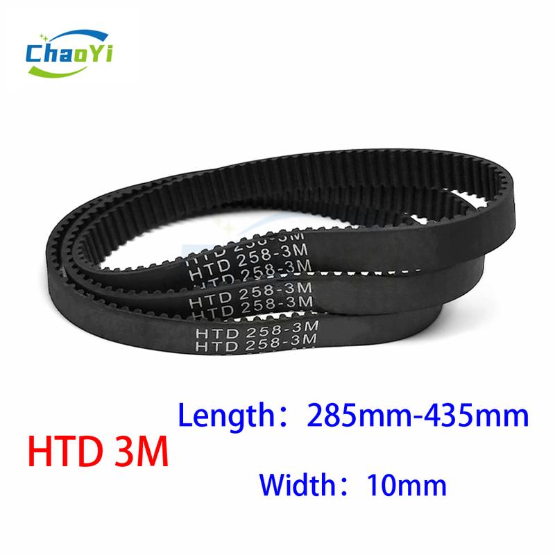 HTD 3M Rubber Timing Belt Width 10mm Length 285mm-435mm 3M Drive Belt 324 327 330 333 336 339 342 345 348 351 354 357 360 363mm
