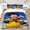 Dragon Ball Z Abenteuer Druck 3-teiliges Bettwäsche-Set Bettbezug mit 2 Kissenbezügen Zuhause Geburtstagsgeschenk