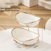 ZISIZ Light Luxury Ceramic & Iron Fruit Basket
