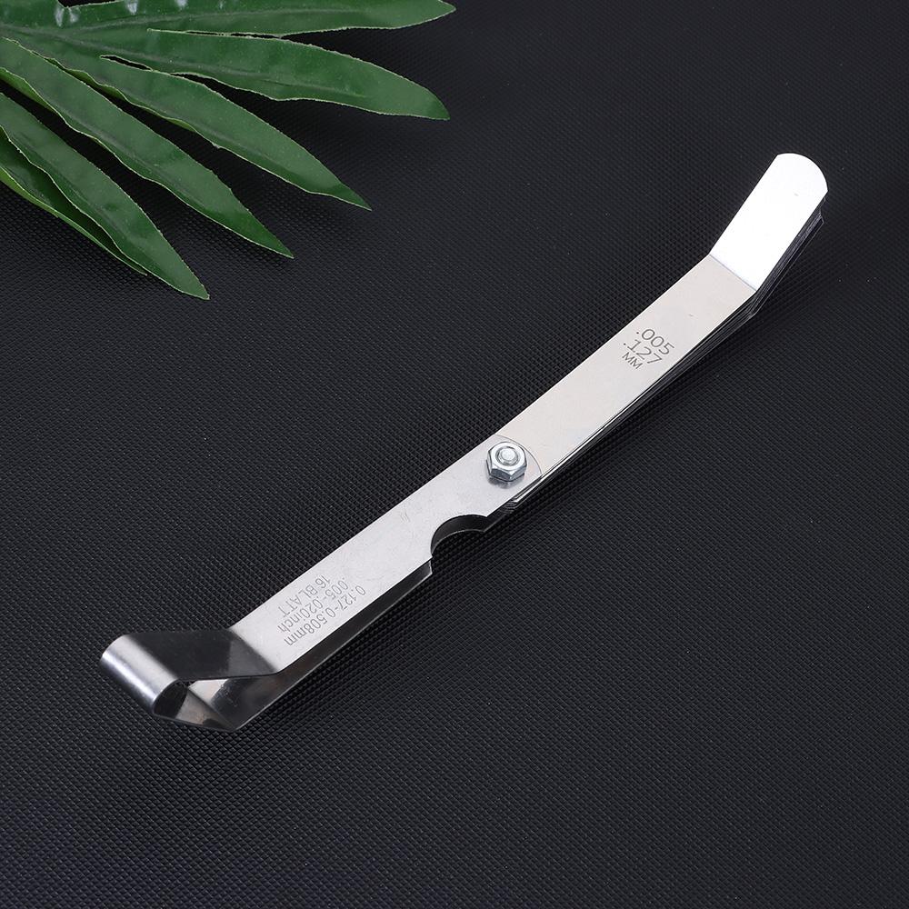Stainless Steel 0.127-0.508MM 16 Blades 100mm Feeler Gauge Metric Gauge