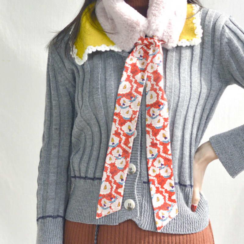 HAUT COLLECTION Aran Muffler Rose of sharon pop