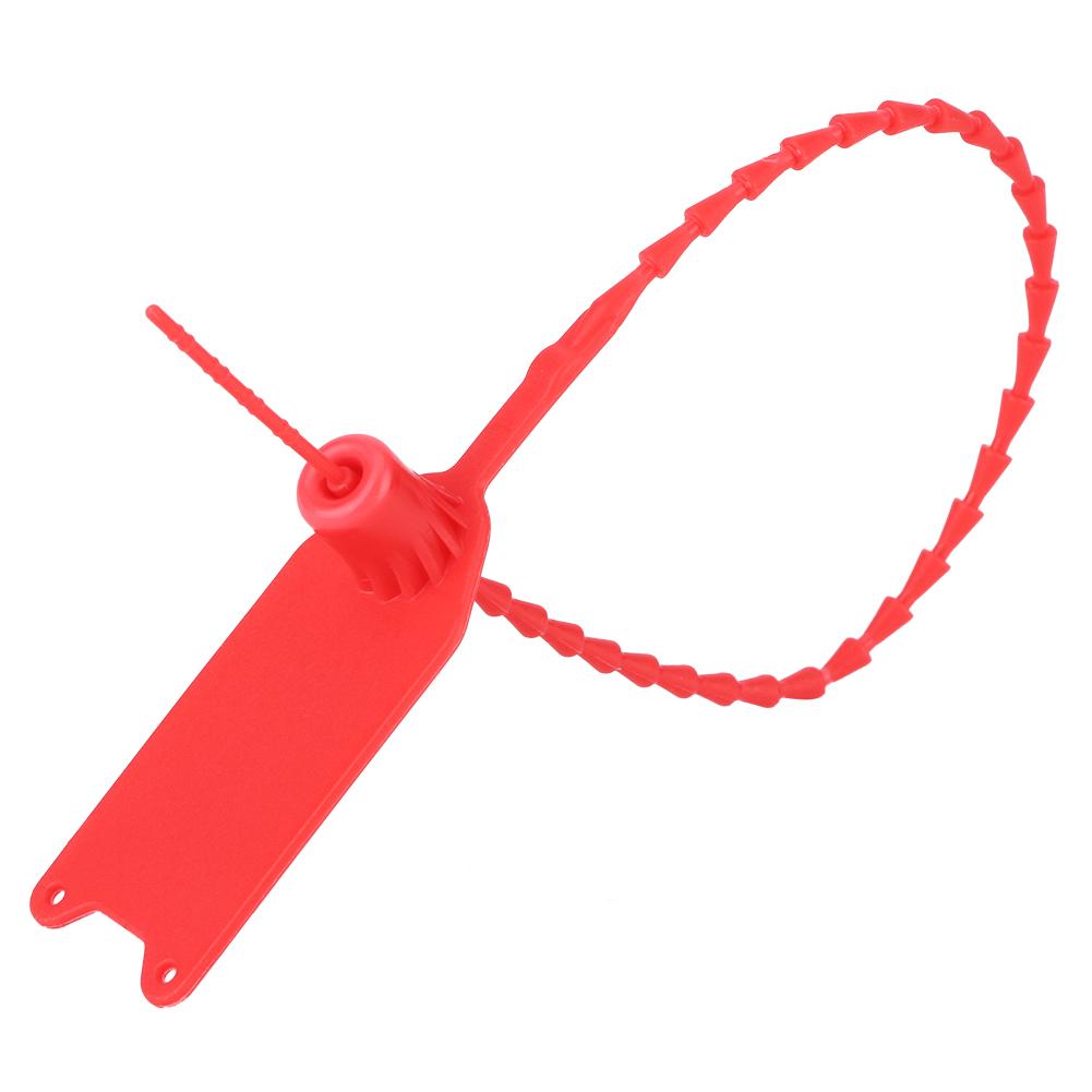 100Pcs Disposable Cable Zip Ties Anti Theft Self Locking Tie Suitcase Shoes Bag Label Tag(Red )