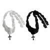 Handmade Lace Crosses Necklace Adjustable Length Unique Designs for Women Vintage Fashion Jewelry Gift Ideas