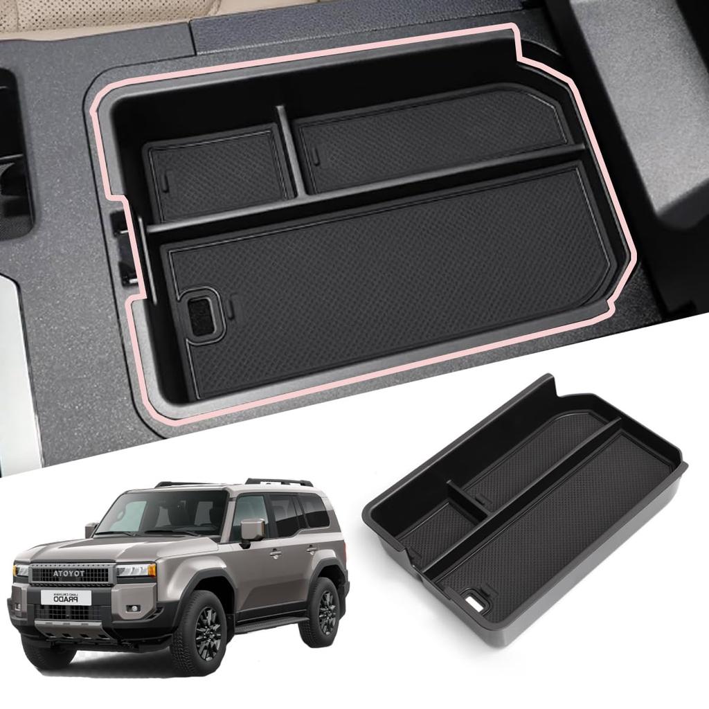 SOLAAY New Toyota Land Cruiser 250 Console Box Storage Box Land Cruiser 250 Accessories Small Item Storage Exclusive Console Tray Interior Parts Land