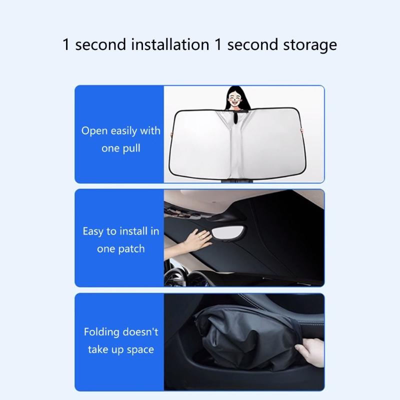 Car Sunvisor Heat Insulation Sunshade Foldable Sun Shade for Car SUV Sunlight Blocker Window Sun Shade