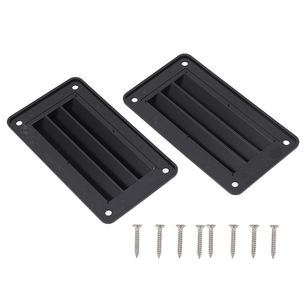 2pcs Black RV Air Vent Louver Vent Cover Outlet Grille Louver RV Ventilation Outlet  Office Use