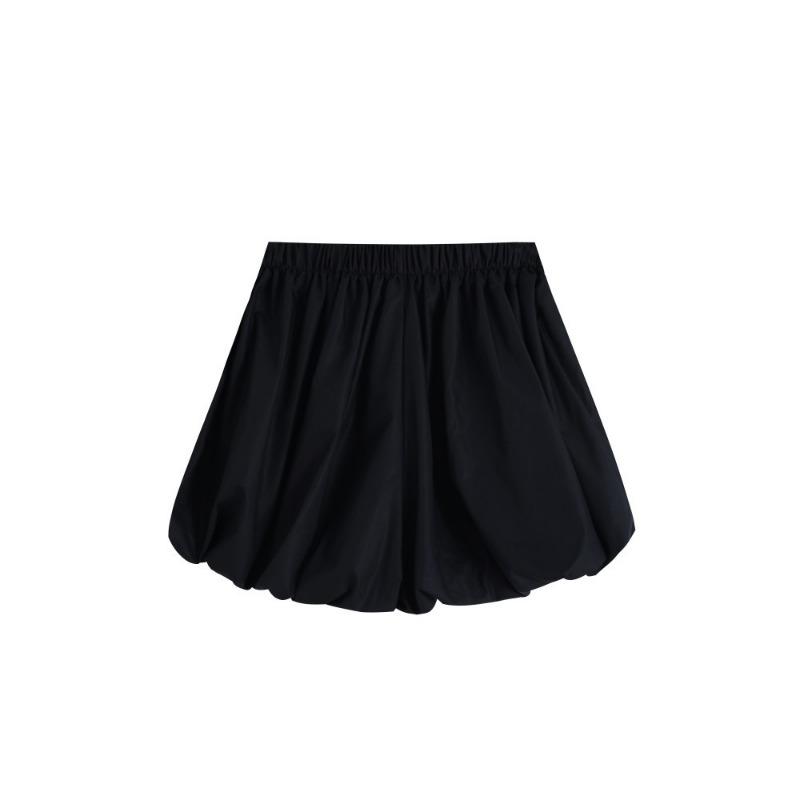 White bud pants skirt women's summer thin new high-waisted casual tutu skirt pants wide-leg lantern shorts