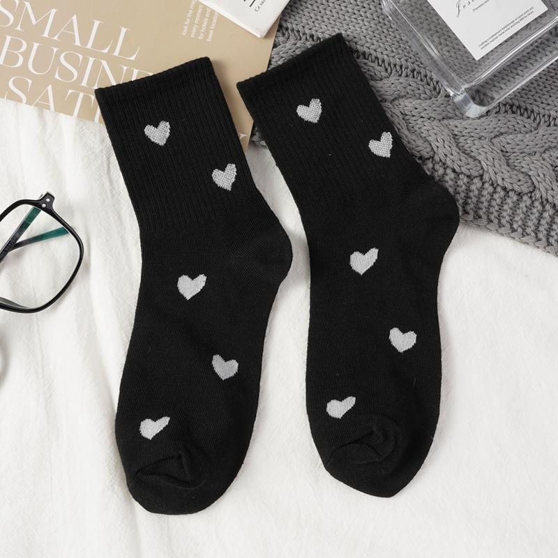 Autumn And Winter Socks Trend Grey Grey Women's Mid-Tube Socks Comfortable Breathable Warm Socks
