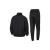 Nike Solid Color Stand Collar Zip Jacket And Elastic Waist Joggers Set Men Sportswear Set Black DR3337-010
