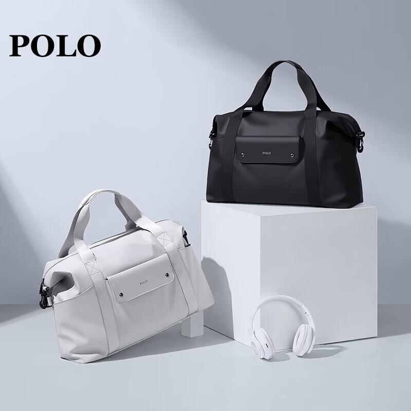 Polo Travel Bag, Men's Luggage Bag, Handbag, Large Capacity Gym Bag, Wet And Dry Separation Sports Luggage Bag, Black