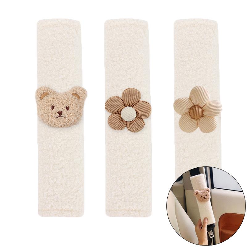 1Pc Car Styling Seat Belt Cover Shoulder Strap Harness Cushion Cartoon Bear Car Seatbelt Shoulder Pad Protector