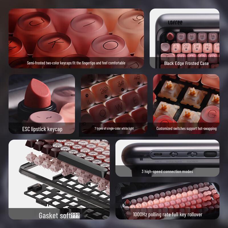 Lofree OE914 Dot Tri-Mode Hot-Swappable Mechanical Keyboard