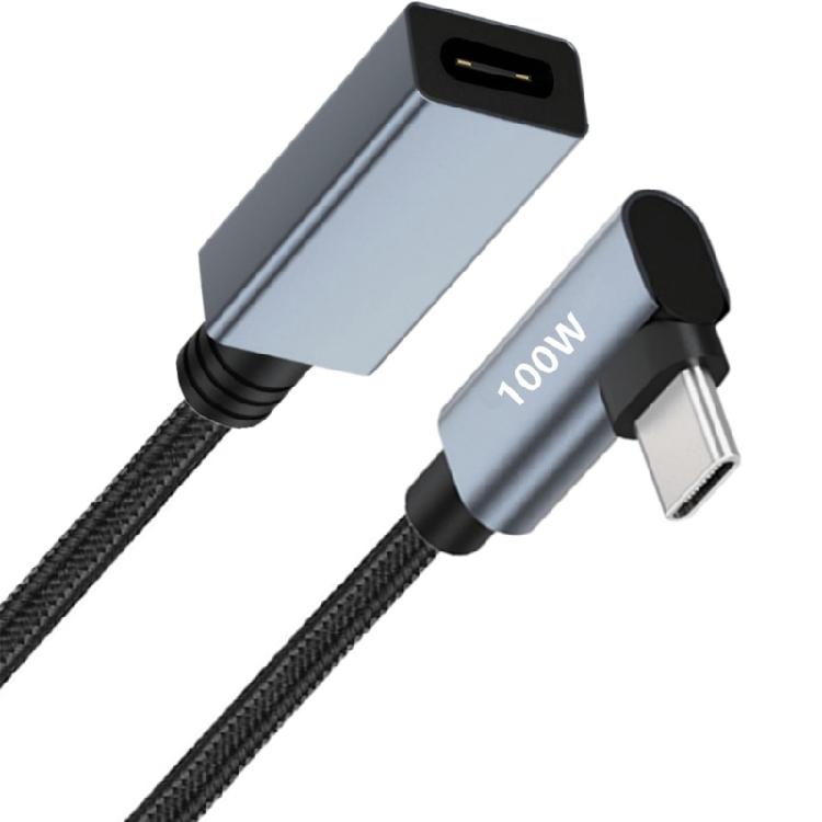 Right Angle USB C Extension Cable 90° 480Mbps USB C 2.0 Male to Female Cord