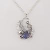 Iolite Gemstone 925 Sterling Silver Handmade Unique Pendant 1.8" Wedding Jewelry For Women CP-42-6