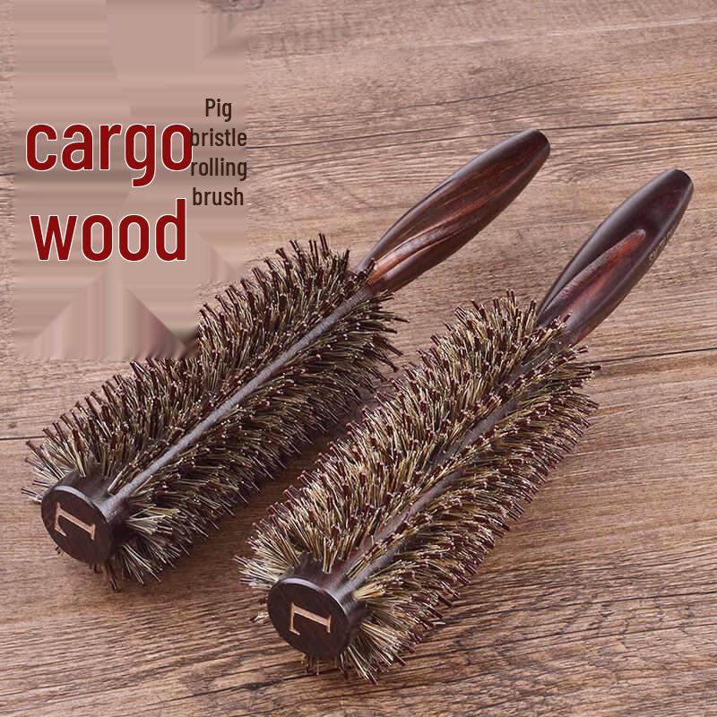 Miling Professionelle Runde Haarbürste mit Wildschweinborsten