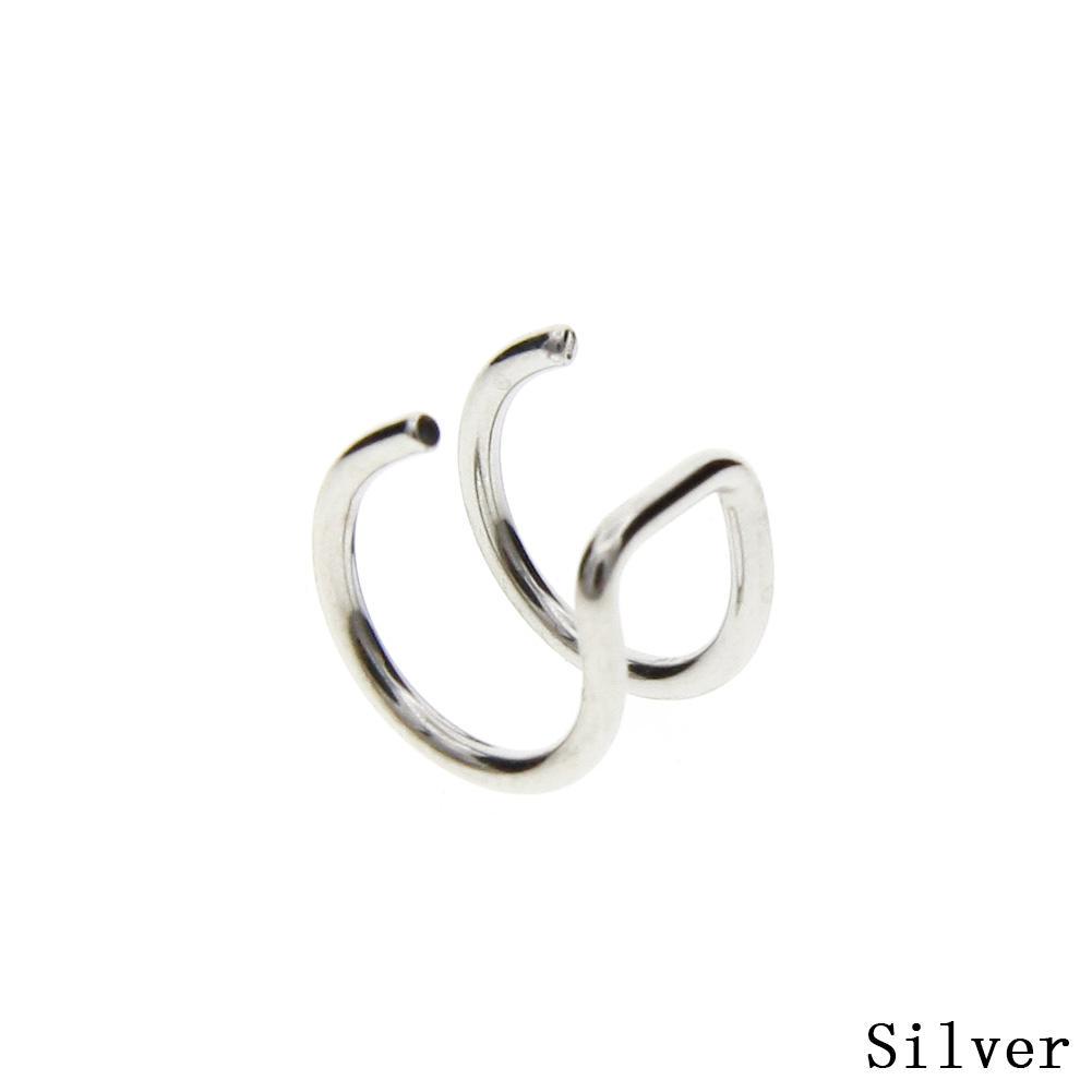 

1 пара Модные женские клипсы-серьги Зажим для хряща уха Клипса-кафф Обертывание Без пирсинга Разноцветные чёрный