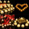 12 Count Clip  Flameless LED Tealight Realistic Flame  Decoration For Vases Tables  Reusable Battery Candle