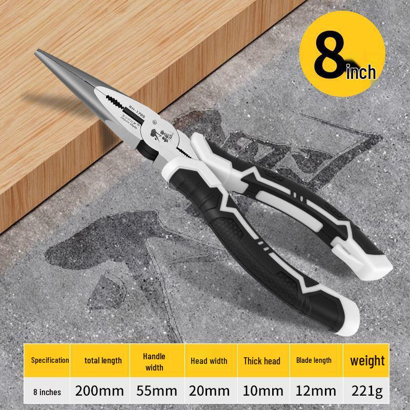 Industrial Grade Multifunctional Steel Wire Diagonal Pliers - Labor-Saving, Electrician's Universal Combination with Pointed Nose