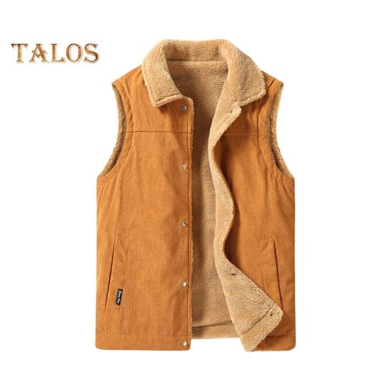 

Мужской зимний жилет с бархатной подкладкой, вельветовый жилет, пальто с лацканами, без рукавов, однобортный утолщенный жилет с карманами M