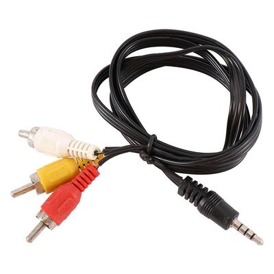 1M RCA Male 3 RCA Converter Cord 3.5MM Jack To RCA AV Video Cables Wire Audio Cable