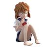 10cm School Uniform Sitting Posture Girl  Doll Anime Figure Model Statue Collection Desktop Decoration Ornament Toys