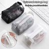 1 Stück Tragbare Reise-Netz-Kosmetiktasche mit Reißverschluss Damen-Make-up-Organizer Waschbare Toilettenartikel-Aufbewahrungstasche