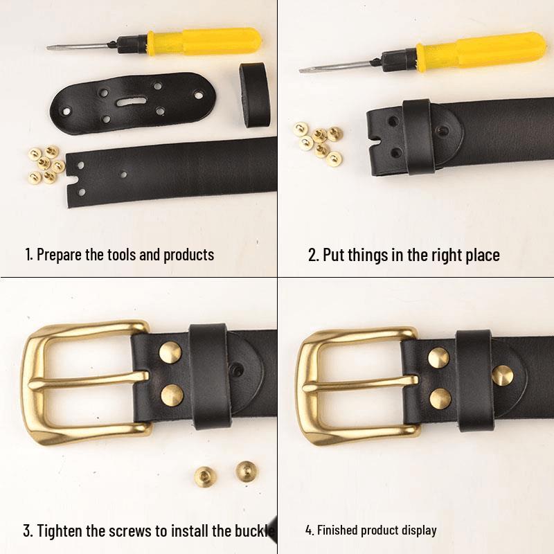 Curea pentru bărbați din piele naturală, fără cataramă, piele de vacă, compatibilă cu cataramă cu pin, piele de vacă strat superior, fără găuri pentru cataramă