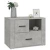 Nightstand Concrete Gray 60 X 36 X 45 Cm Particleboard