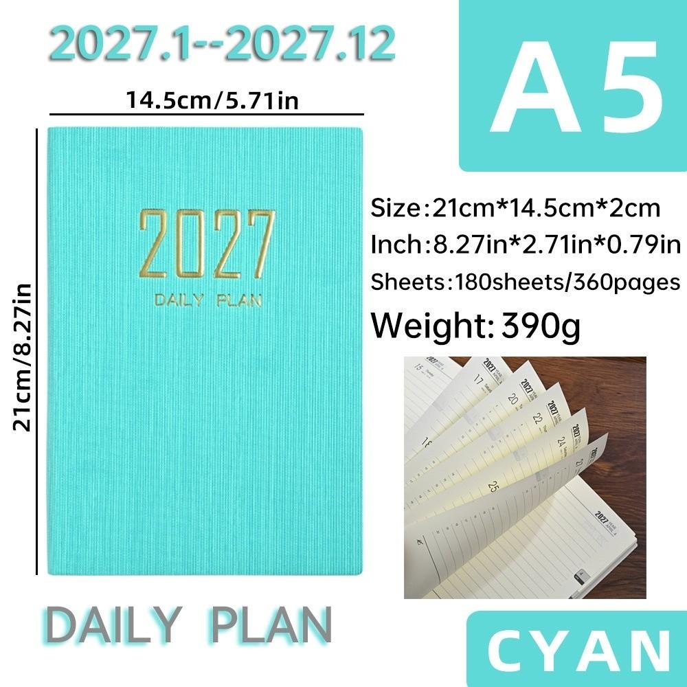 A5 2027 Agenda Book with Calendar Diary Weekly Planner New Notebooks School Office Supplies