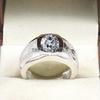 Moissanite Oval Cut Gemstone With 925 Sterling Silver Ring For Men's #B309 JL375681962395