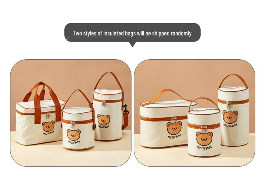 Stainless Steel Insulated Lunch Box & Soup Bowl - Microwave Safe Cartoon Bento for Office Workers