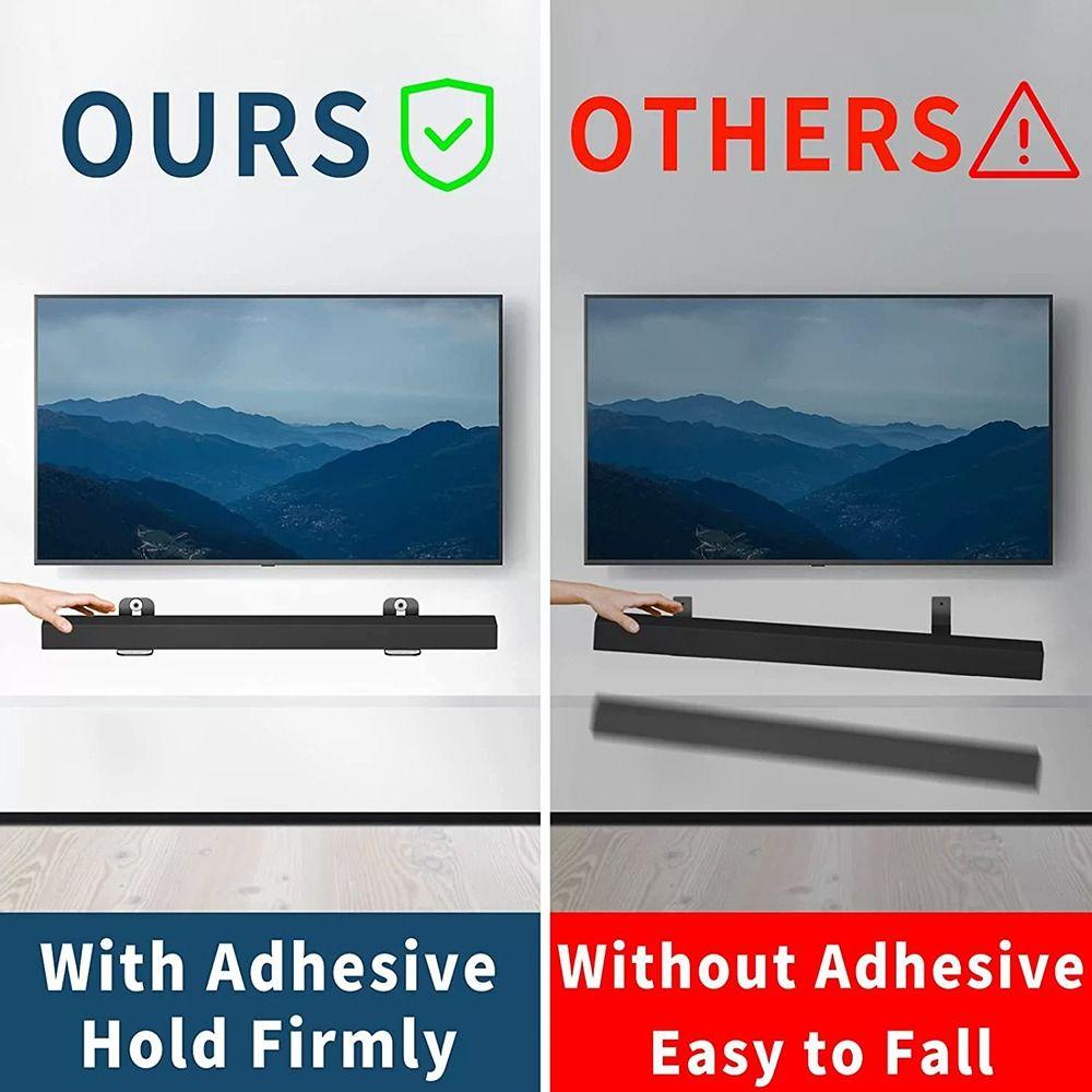 2 stk Metall Feste for Lydplanke Anti-Fall Lydplanke Hylle Høyttaler Veggfeste for Samsung/Sony/LG