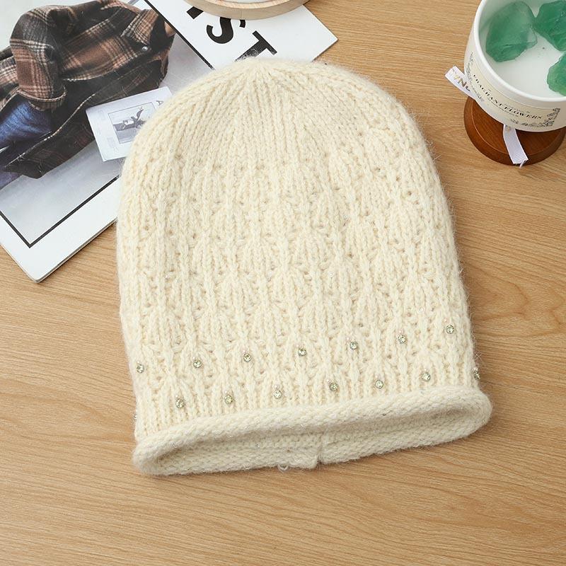 

Женская осенне-зимняя шерстяная шапка, теплая защита ушей, шапка-бини, двухслойный утепленный головной убор, головной убор, женский one size