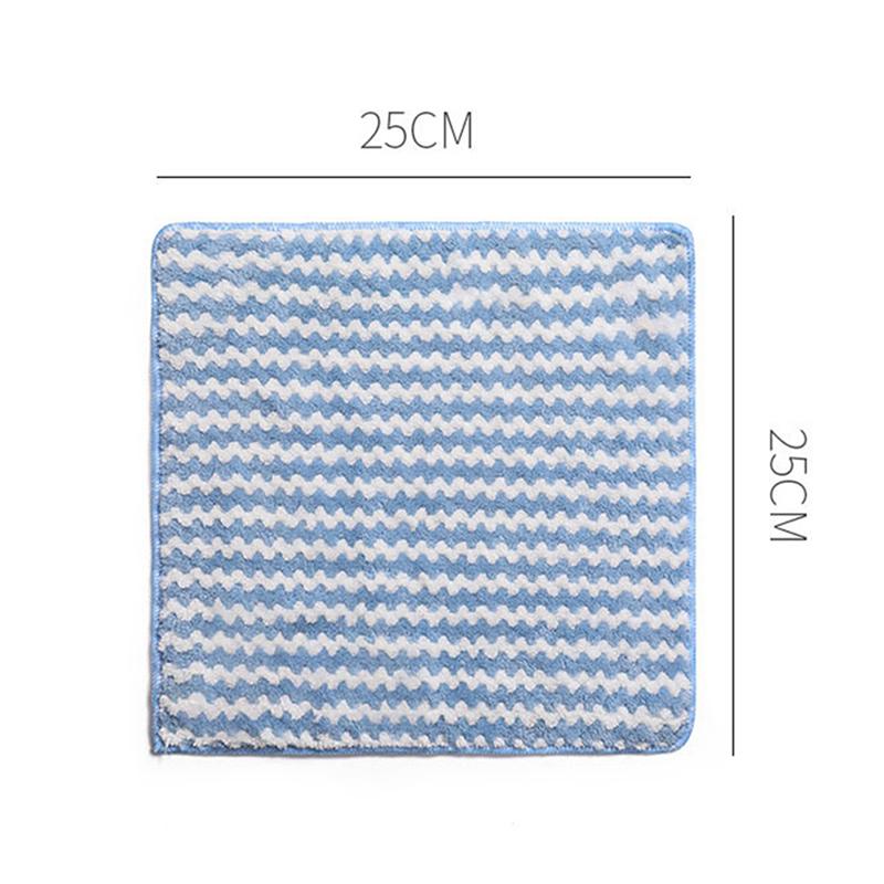 10Pcs Kitchen Cleaning Rag Coral Fleece Dish Washing Cloth Super Absorbent Scouring Pad Dry And Wet Kitchen Cleaning Towels