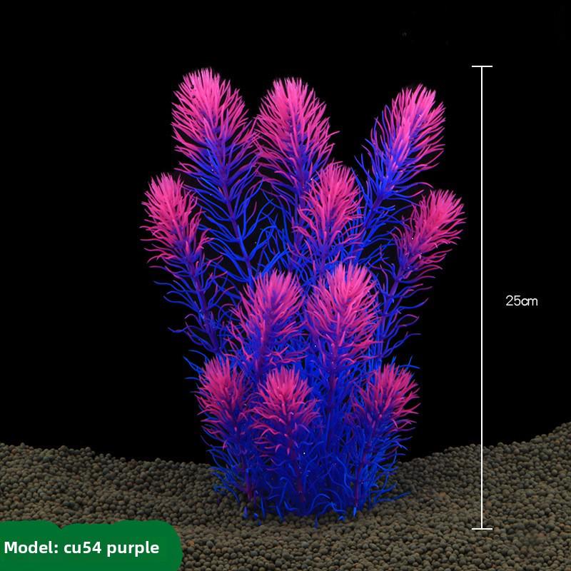CU54 Aquarium Plastic Water Grass Decoration - Simulated Aquatic Plants for Fish Tank Landscaping, Crafts, and Gifts.
