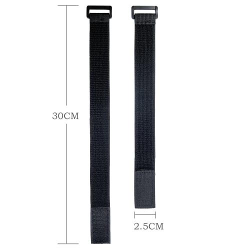 Velcro-Type Elastic Cargo Tie-Down Belt (2.5cm x 30cm, Set of 6)