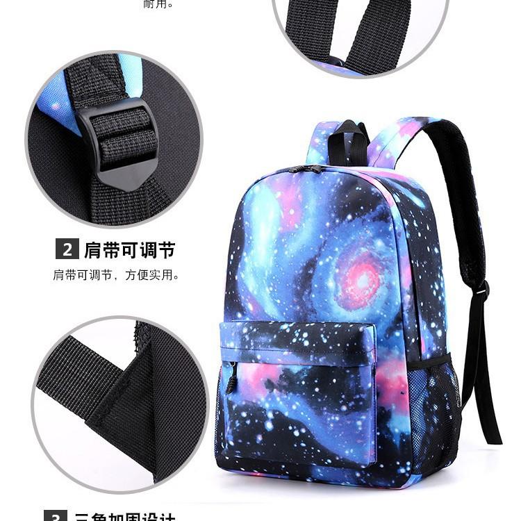 Zaino Casual a Spalla Singola Borsa Portapenne Set da Tre Pezzi Zaino Scolastico Periferico per Studenti Uomo e Donna