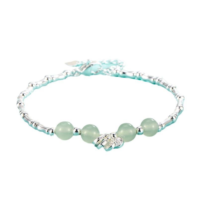 Elegant Women s Jade Bamboo Bracelet - New Light Luxury Style