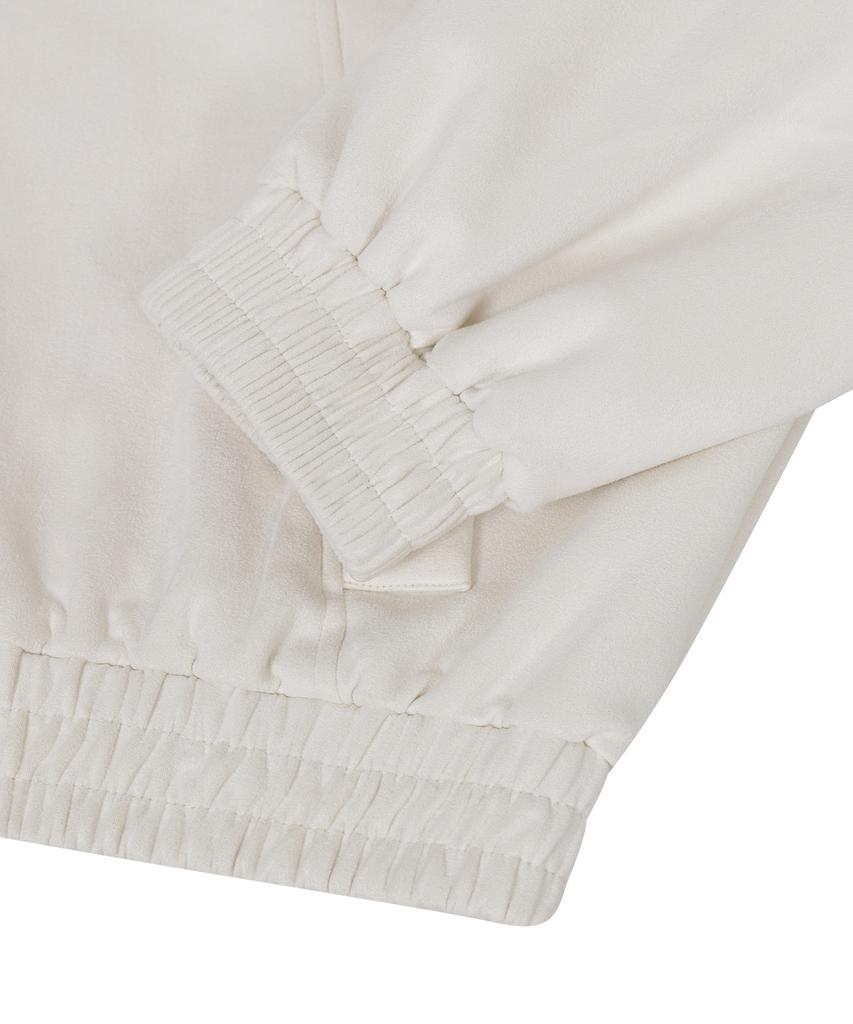 Ironyporno Whiteline 86-Iro328 Line Blouson Suede Jacket Ivory