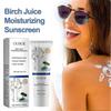 Birch Juice Moisturising Sunscreen SPF50+ - No White Cast, Strong UV Protection for UK Skin, Hydrating Formula