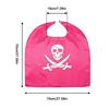2024 New 1sets/lot Halloween Decorations Pirate Sets Clothing Cloack with Eyemask Hat for Children Party Cosplay 1 Cape 1 Mask