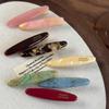 Retro French Temperament Simple Barrettes Color Acetate Oval Hair Clips For Womens Girls Sweet Hairpins Fashion Hair Accessories