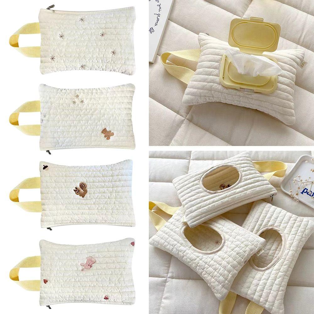 

Refillable Wet Wipes Bag Reusable Wipes Holder Case Baby Stroller Accessories C