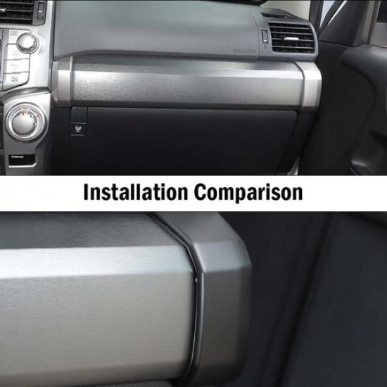 Car Side Co-Pilot Dashboard Bezels Decor Cover Trim for 4Runner 2010+Matte Black